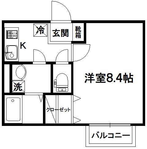 桶川市鴨川のアパートの間取り