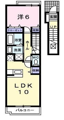 玖珂郡和木町和木のアパートの間取り