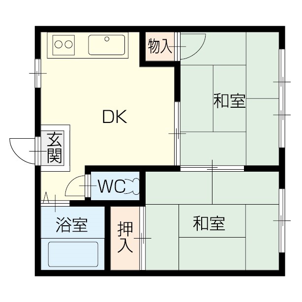 王子サンハイツB　101号室の間取り