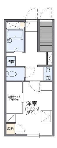 神戸市須磨区多井畑南町のアパートの間取り