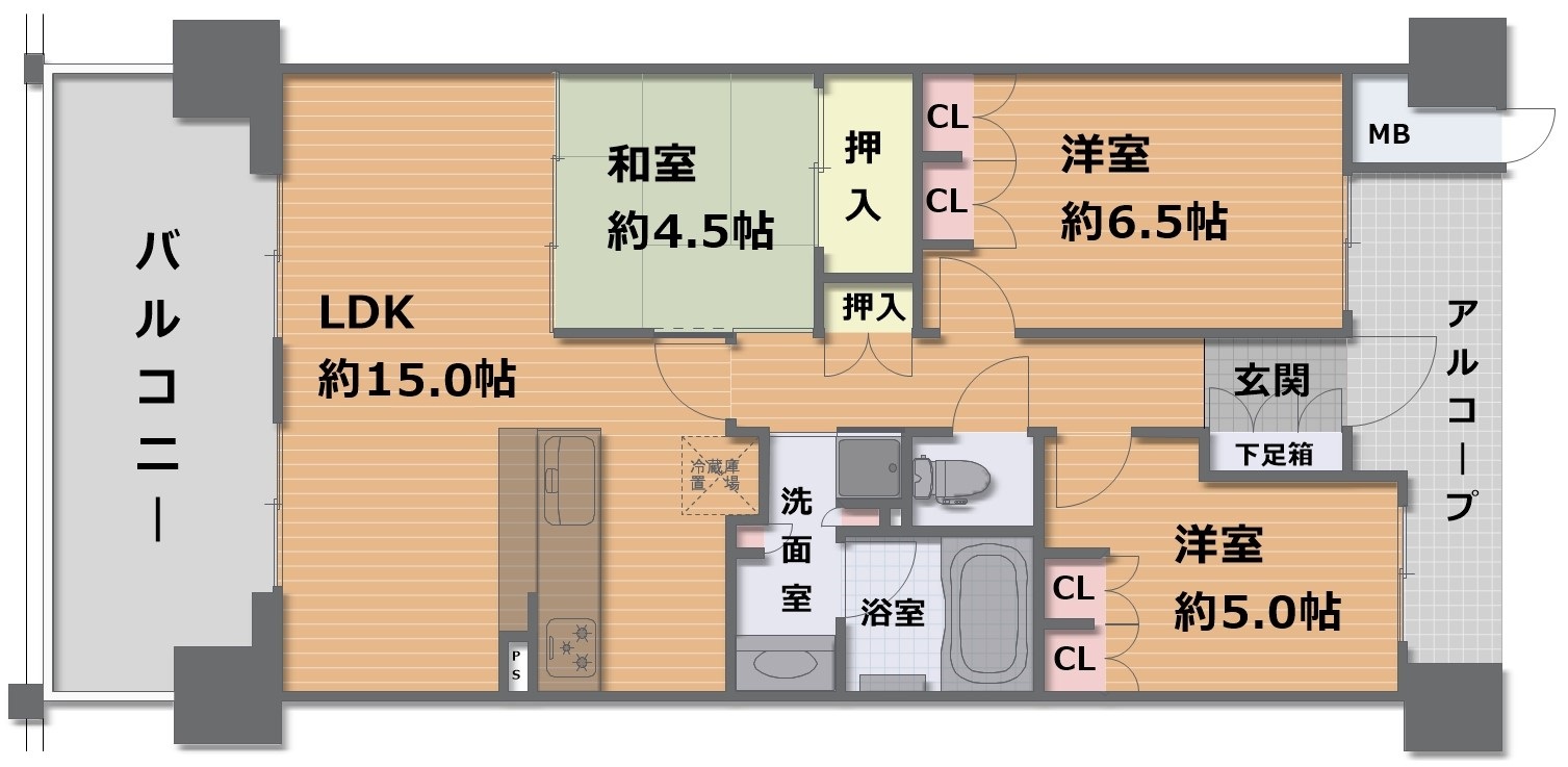 ＢＥＬＩＳＴＡ京都山科（ベリスタ京都山科）の間取り