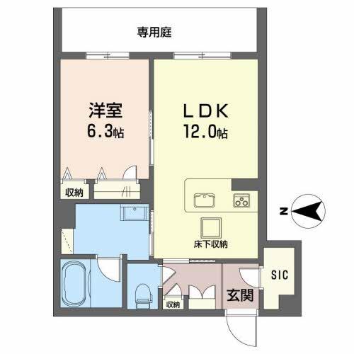 橿原市新賀町のマンションの間取り