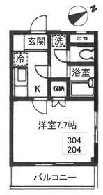 横浜市神奈川区神奈川本町のマンションの間取り