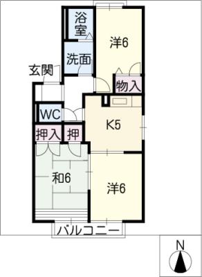 コスモハイツ田辺の間取り