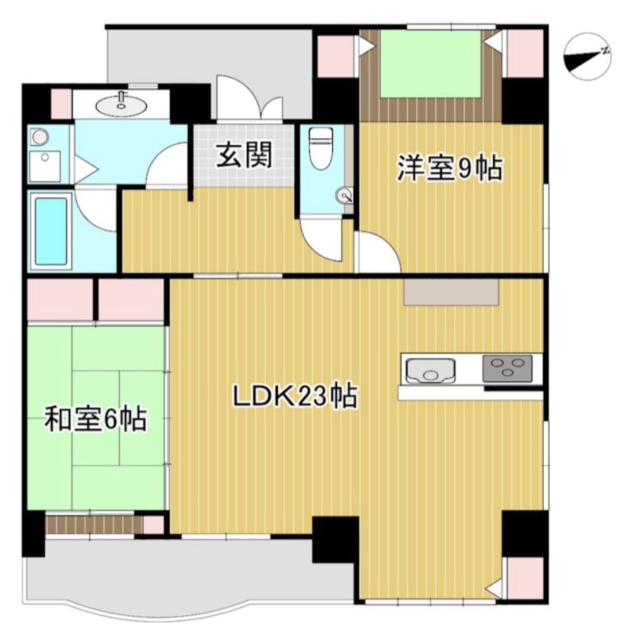 アップル第7マンションの間取り写真