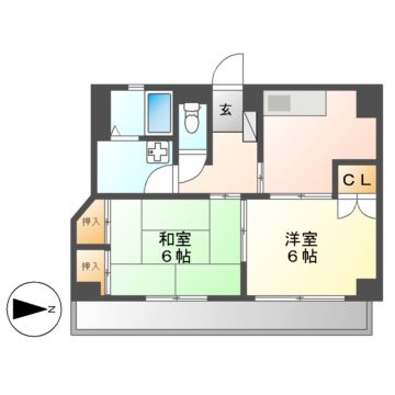 セントラルハイツ駒方の間取り