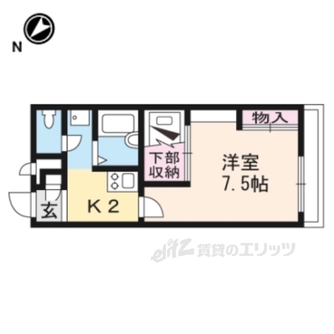 守山市古高町のアパートの間取り