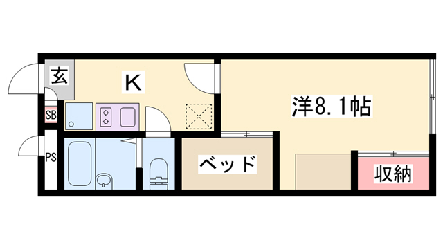 レオパレスチャンティック曽根の間取り