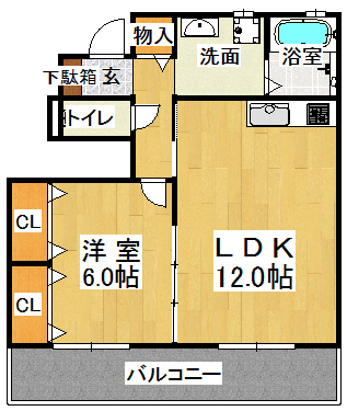 クレールベルヴィル立花の間取り