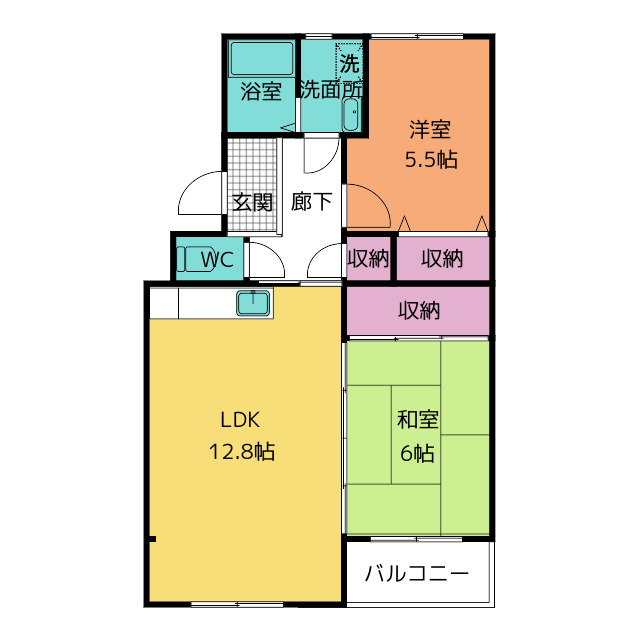 ジュビレ窪新　西館の間取り