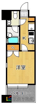 福岡市中央区清川のマンションの間取り