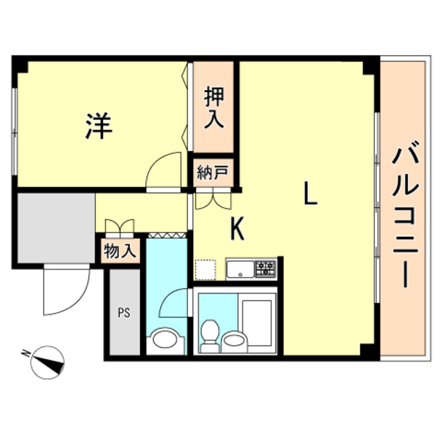 芦屋市春日町のマンションの間取り