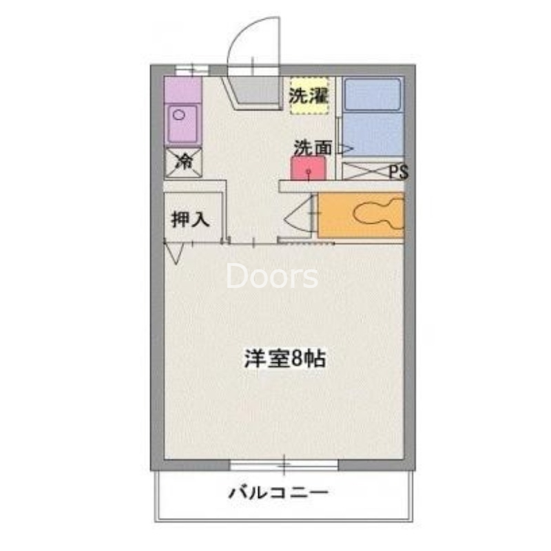 岡山市北区津倉町のマンションの間取り