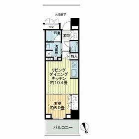 鹿児島市中央町のマンションの間取り