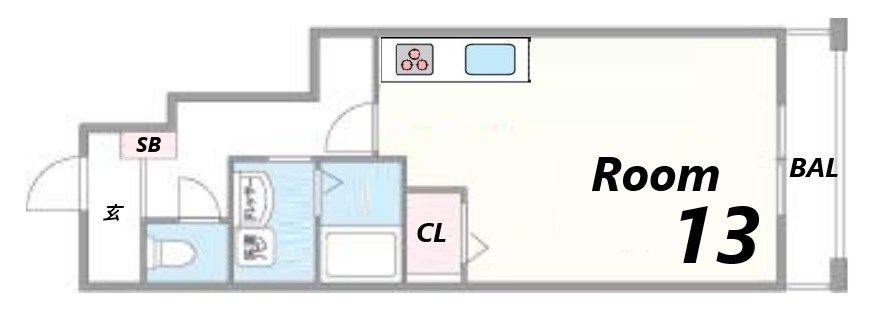 姫路市阿保のアパートの間取り