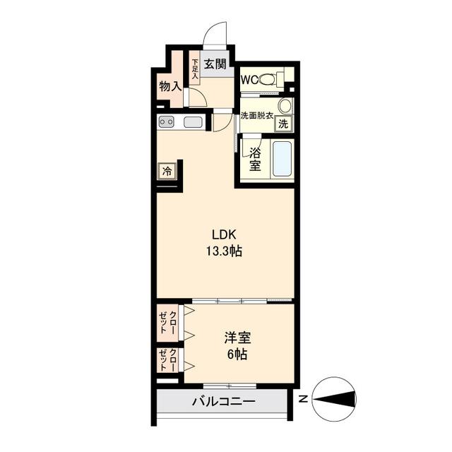 仙台市泉区市名坂のマンションの間取り