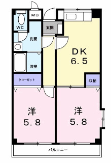 【八尾市楽音寺のマンションの間取り】