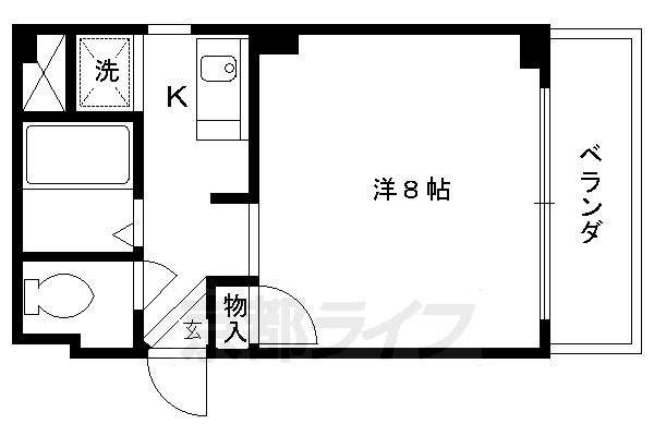 京都市上京区薬師町のマンションの間取り