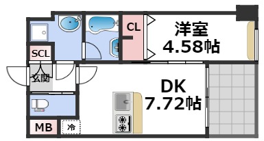 プレジオ難波ASIANの間取り