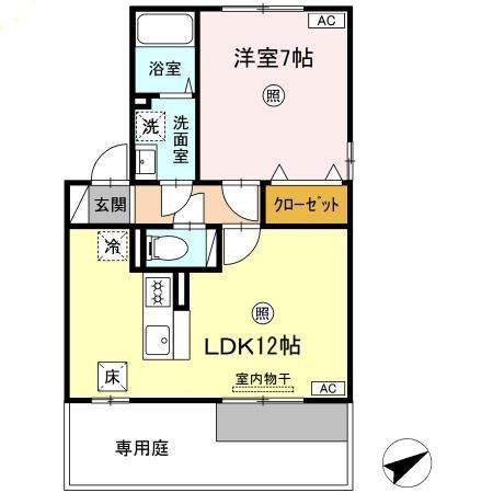 米子市西福原のアパートの間取り