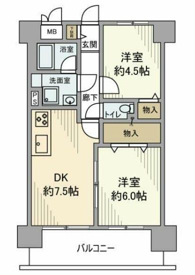 品川区北品川のマンションの間取り