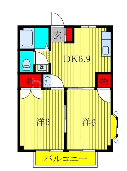 パレセーヌの間取り