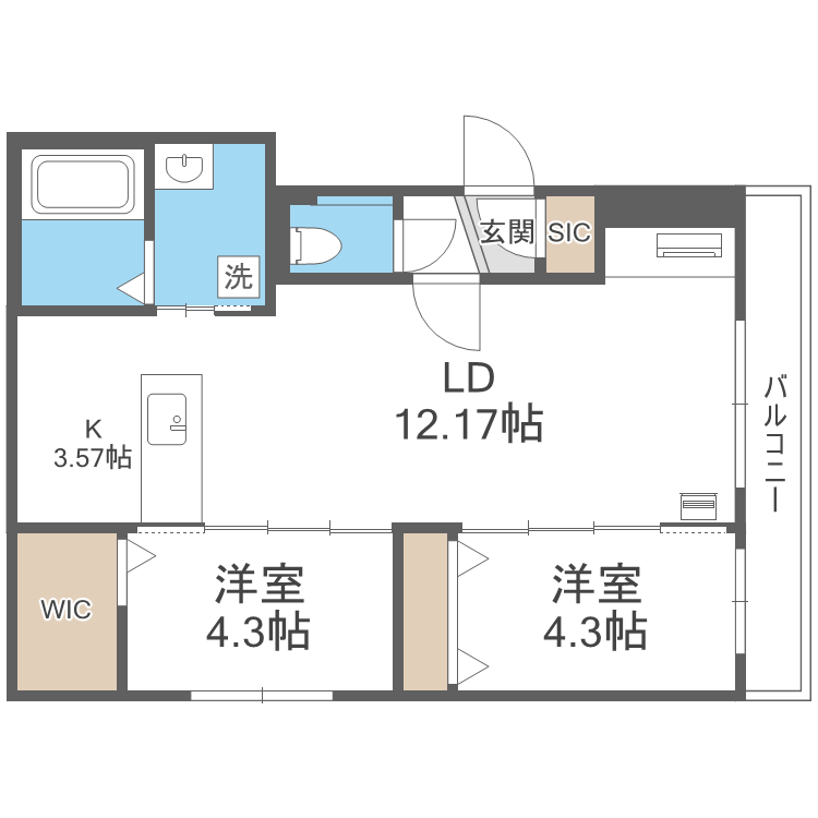 パレス楸(ヒサギ)の間取り