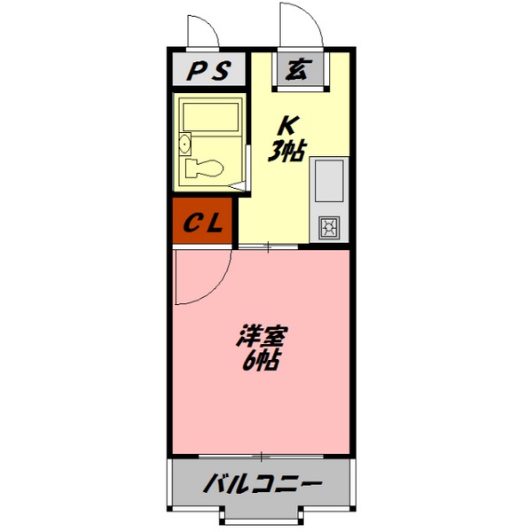 コーポタカハシＢ棟の間取り