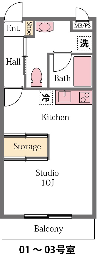 比企郡滑川町大字月輪のアパートの間取り