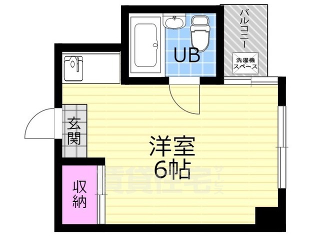 京都市東山区亀井町のマンションの間取り