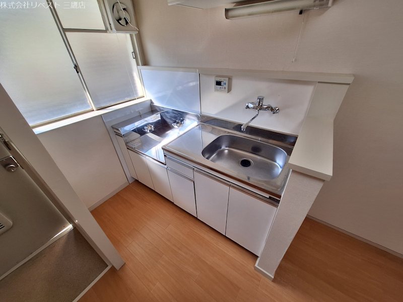 キッチン　２口ガスコンロ設置可能です