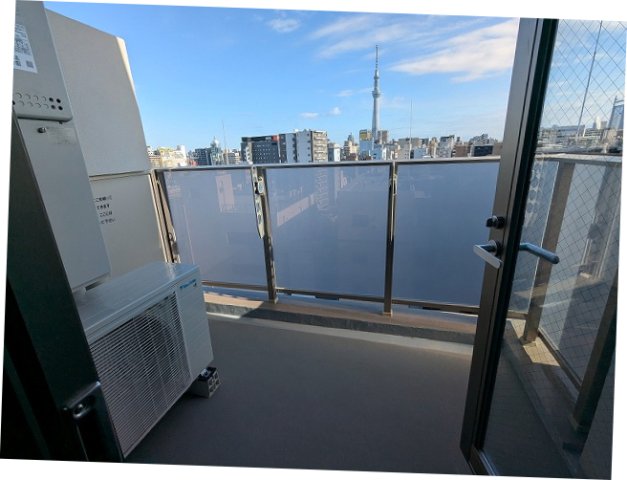 眺望　13F、上層階からはスカイツリー隅田川花火見えます