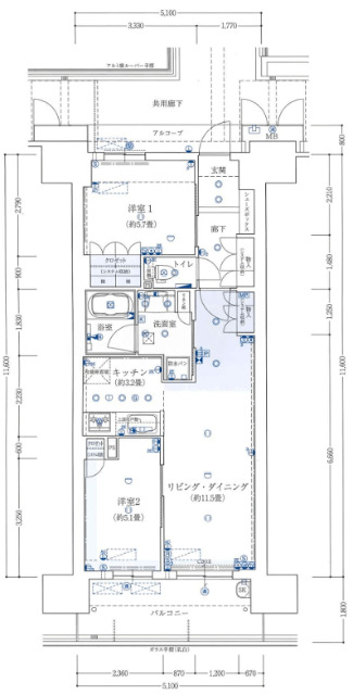 大阪ベイレジデンスの間取り
