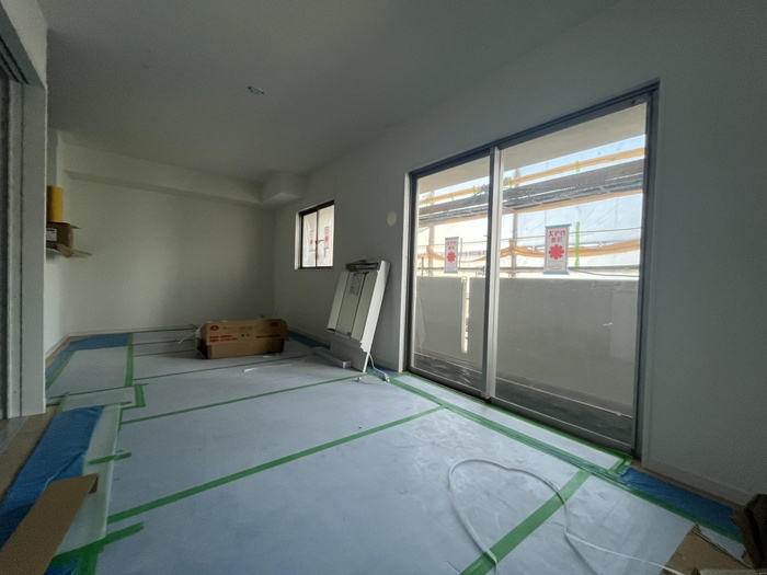 居室・リビング　建築中