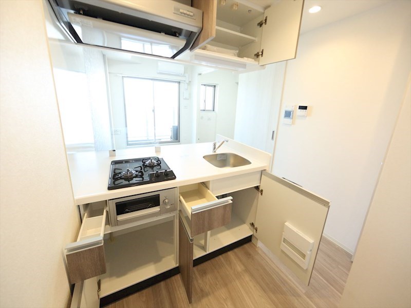 キッチン　システムキッチン（ガス2口コンロ付）カウンターキッチン