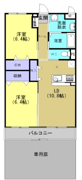 ＪＲ鹿児島本線 久留米駅 バス乗車時間：20分 最寄りバス停で下車 徒歩4分 3階建 築11年の間取り写真