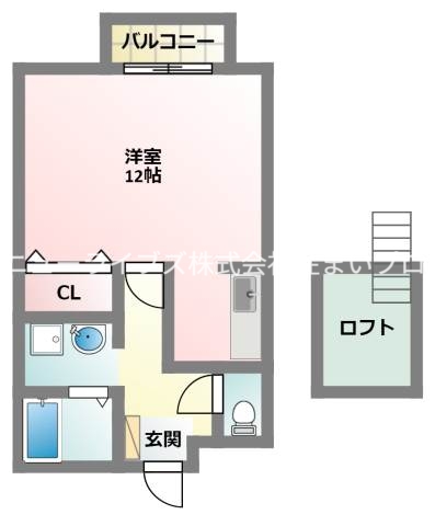 京阪本線 萱島駅 徒歩19分 2階建 築25年の間取り写真
