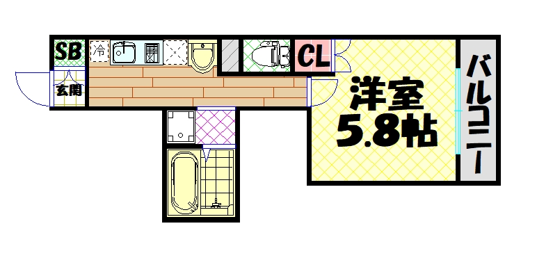 みおつくし東なんばの間取り写真