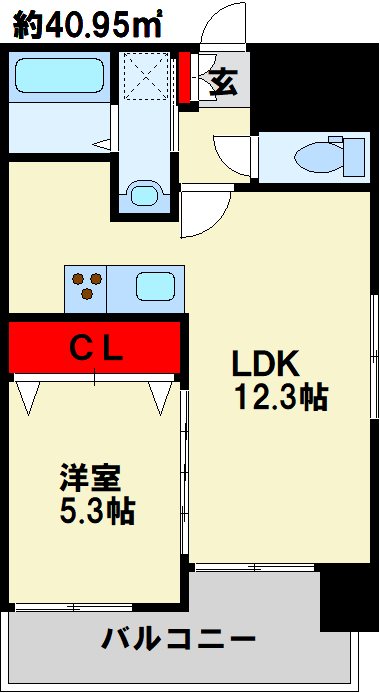 北九州モノレール 香春口三萩野駅 徒歩10分 11階建 築10年の間取り写真