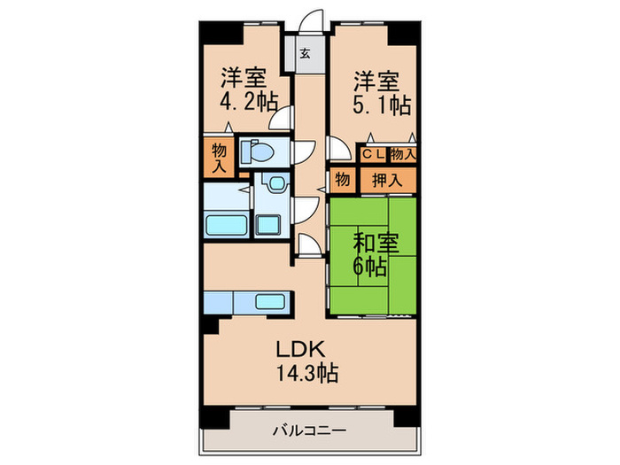 アーバンドエル八事石坂 東棟の間取り写真