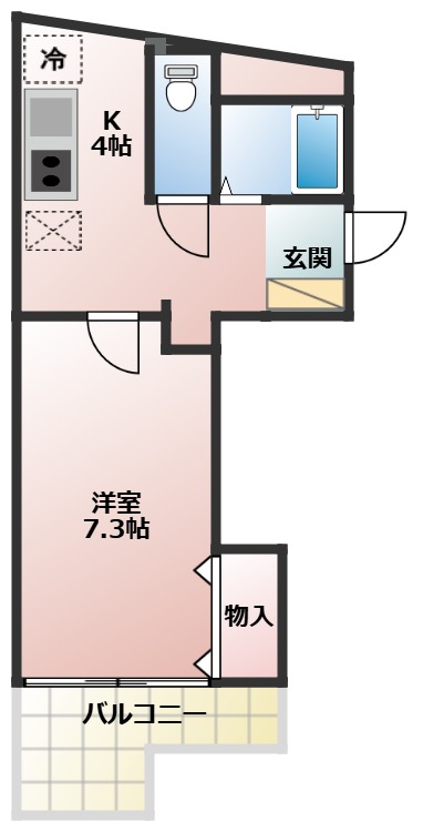 ＪＲ中央本線 春日井駅 徒歩2分 5階建 築40年の間取り写真