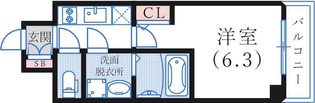 プロヴィスタ神戸三宮EASTの間取り写真