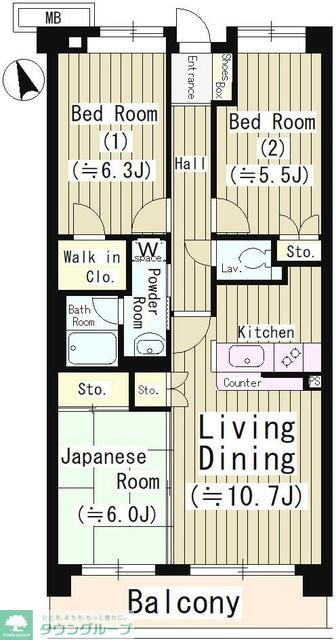 ファインクレスト若葉台の間取り写真