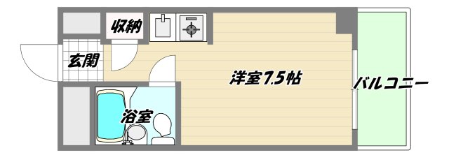 ＪＲ東海道本線 新大阪駅 徒歩5分 11階建 築43年の間取り写真