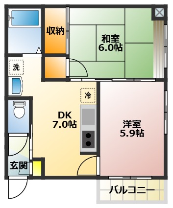 グリーンハイツ東の間取り写真