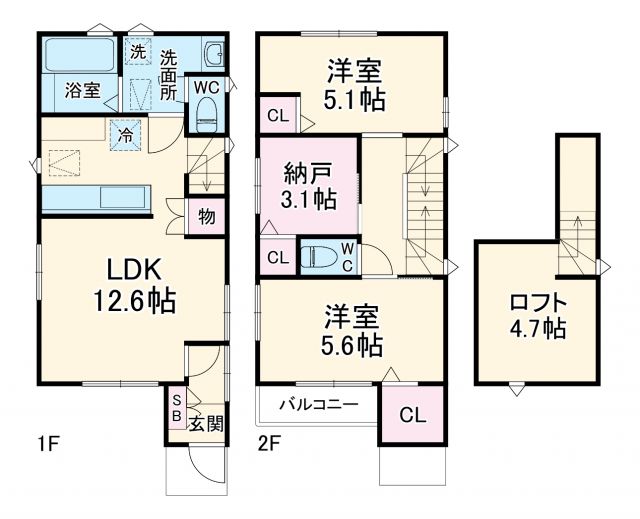 前沢戸建の間取り写真