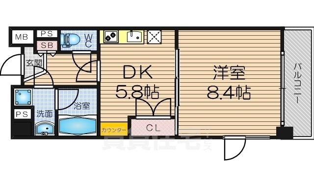 天満泉マンションの間取り写真
