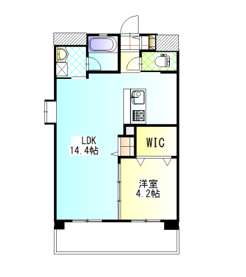 岡山市北区京橋町のマンションの間取り