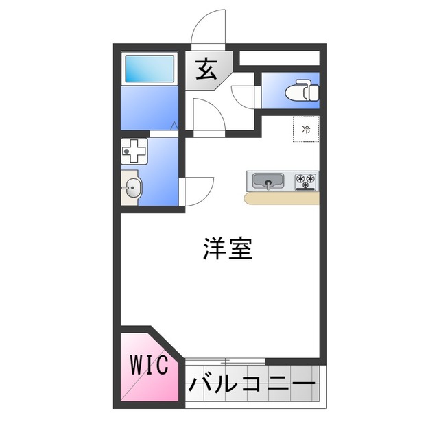 レオパレスウォームコーポ深阪の間取り