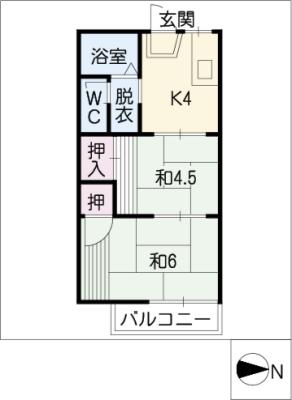 タウニー藤一　Ｃ棟の間取り